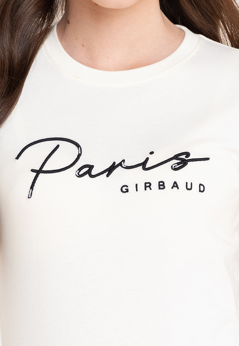 G PARIS SCRIPT Women's White Tee