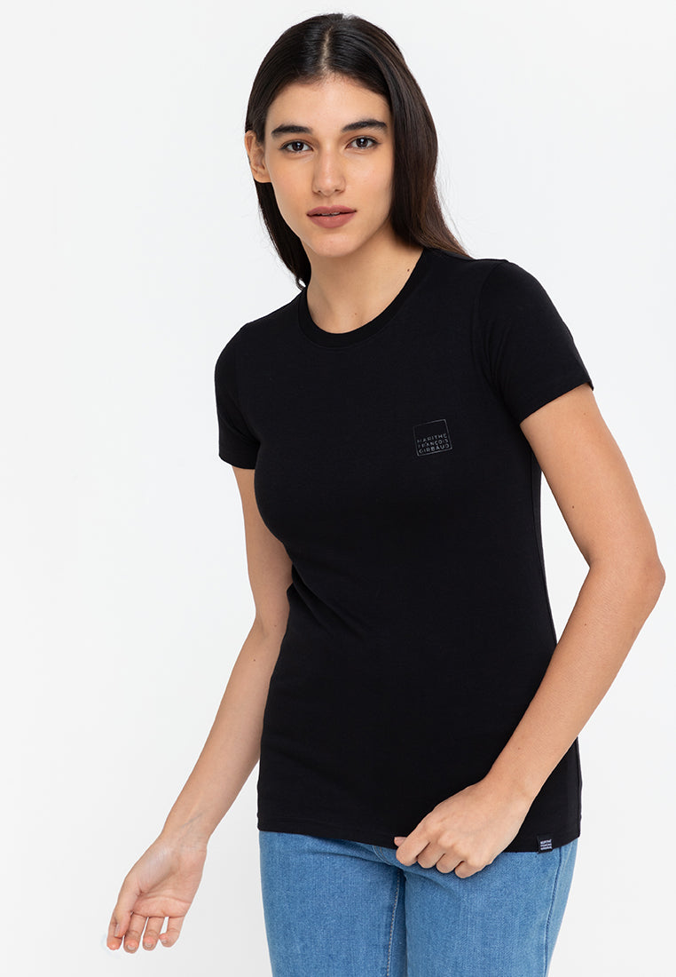 EUDORA Women's Black Tee