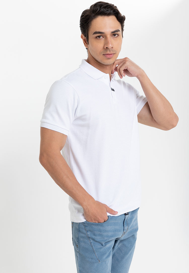 NEU Men's White Polo Shirt