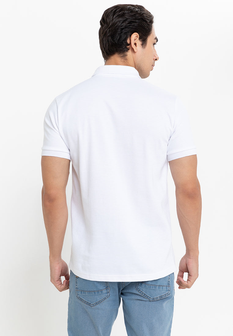 NEU Men's White Polo Shirt
