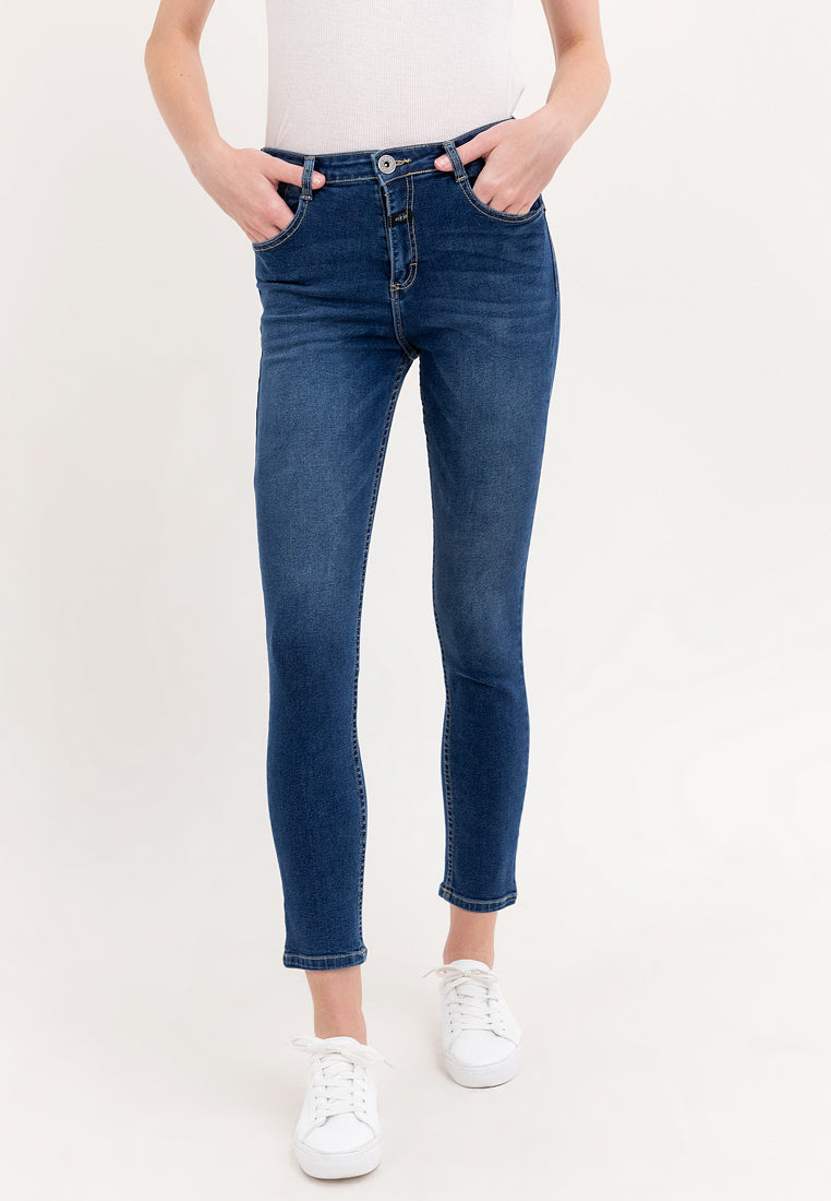 MED SLIM Women's Dark Blue Denim Pants