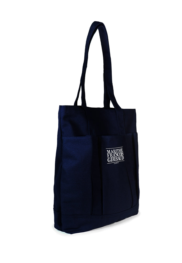 GIRBAUD UNISEX NAVY DONNE CANVAS TOTE BAG