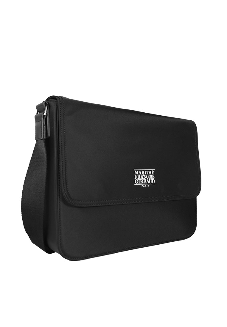 Marithé + François Girbaud Messenger Bag Marithe Francois Girbaud Classic Logo Hobo Bag Beige Nylon