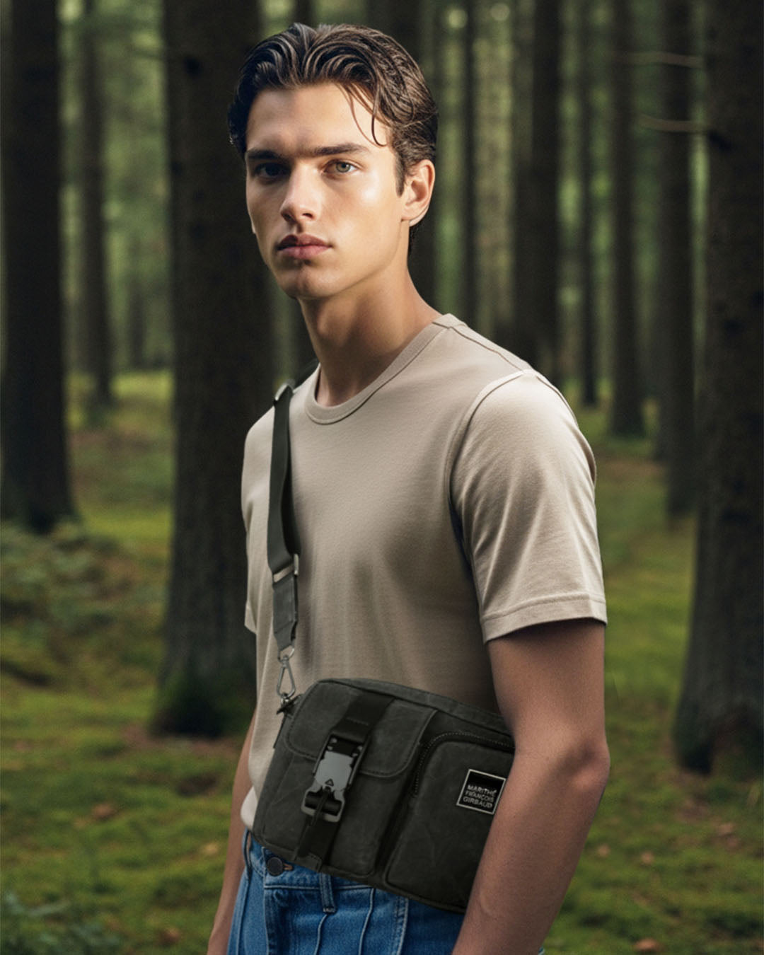 Re-Girbaud Multi-pocket Sling Bag