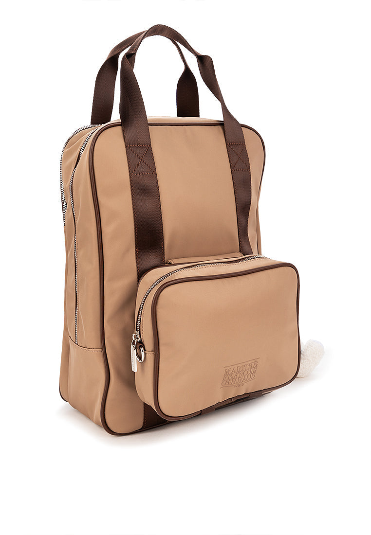 ZED Light Taupe Men's Backpack with detacheable Mini Sling Bag