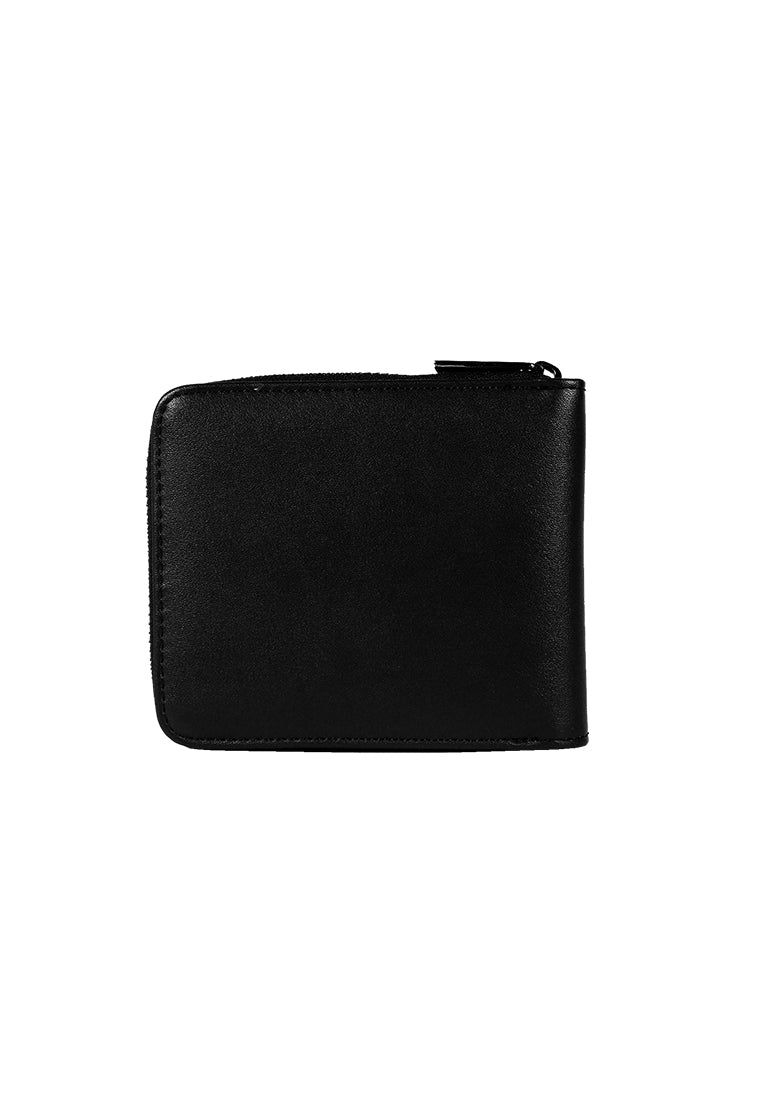 GIRBAUD MEN'S CHARCOAL BLACK AG ZIP WALLET