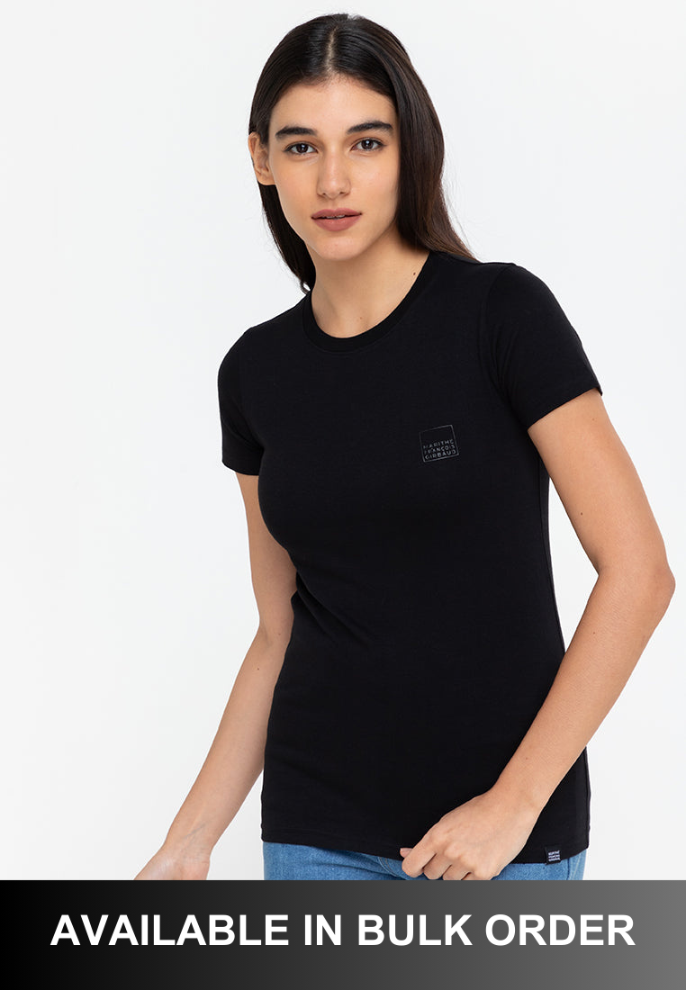 EUDORA Women's Black Tee