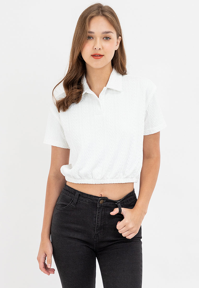 Harper Gartered Hem Polo Shirt
