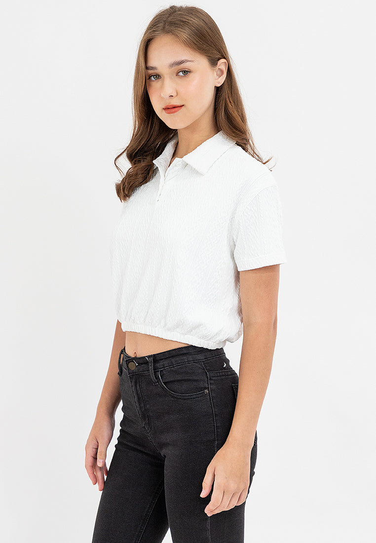 Harper Gartered Hem Polo Shirt