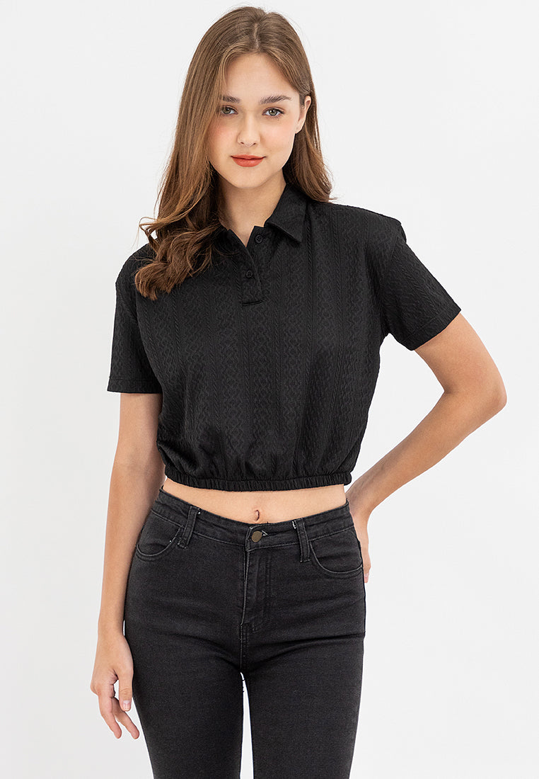 Harper Gartered Hem Polo Shirt