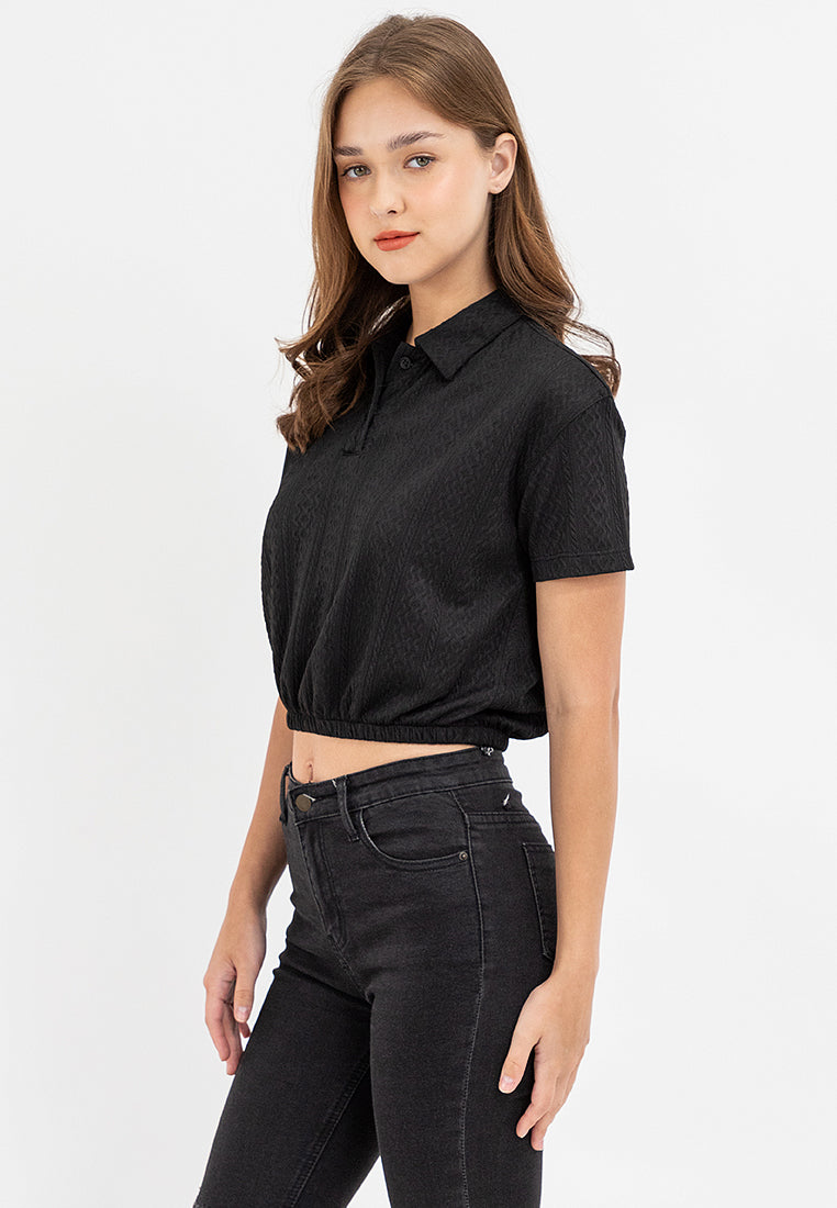 Harper Gartered Hem Polo Shirt