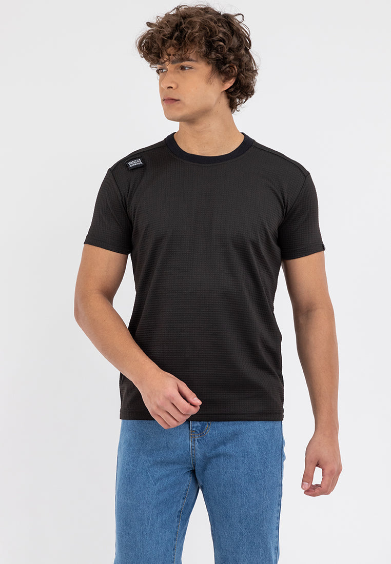 TEAR OFF LOGO DESIGN TEE Black