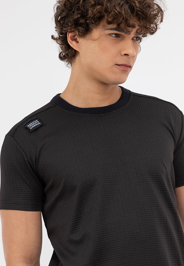 TEAR OFF LOGO DESIGN TEE Black