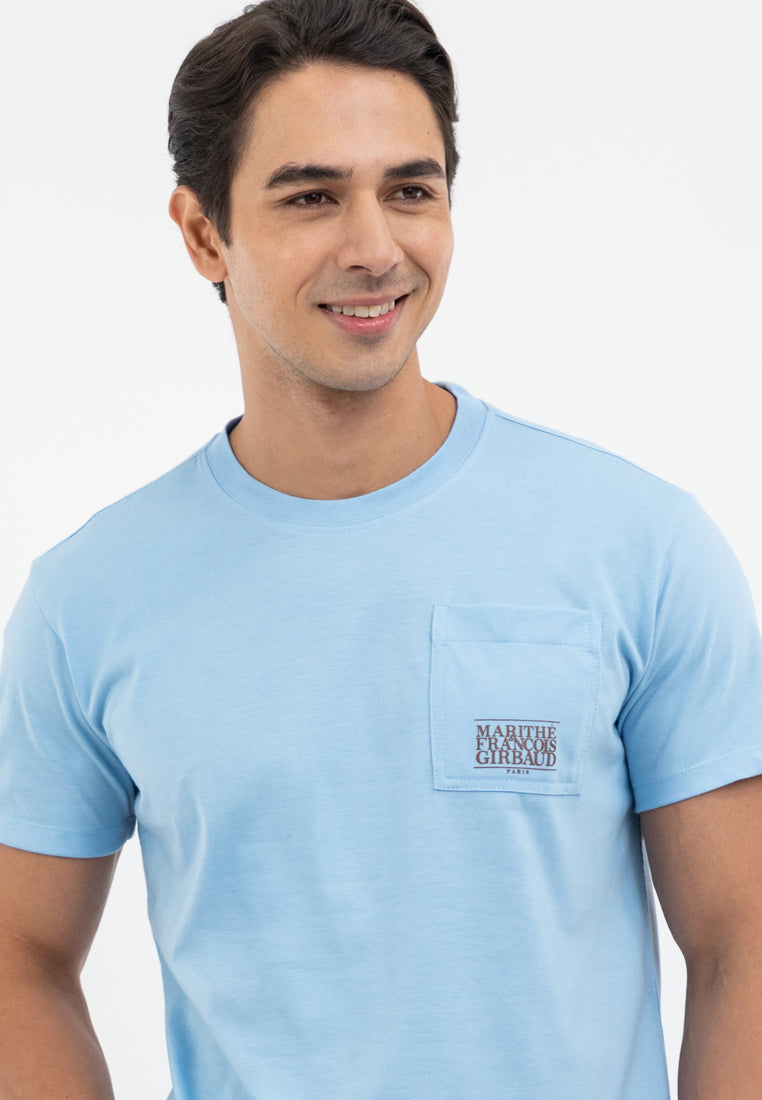 SIDE POCKET PATCH TEE Light Blue