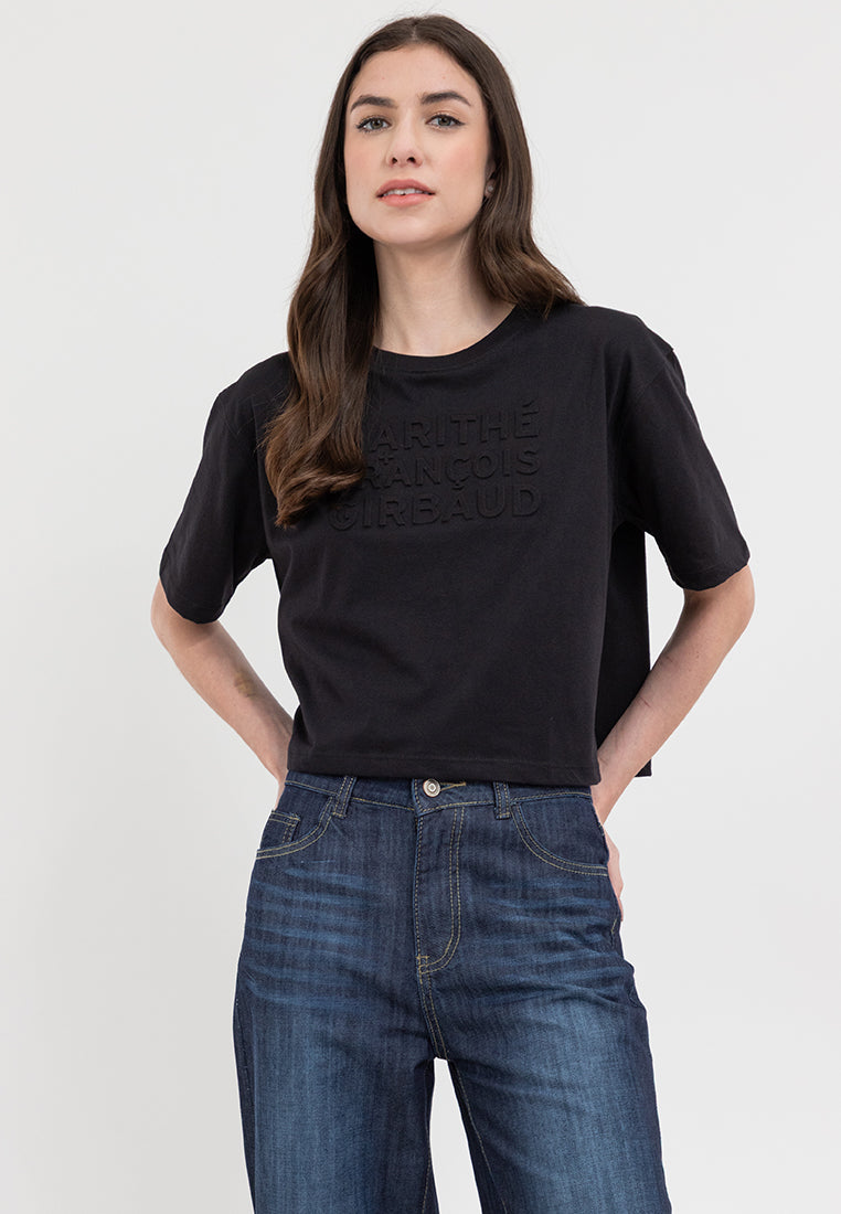 OG EMB CROP TEE