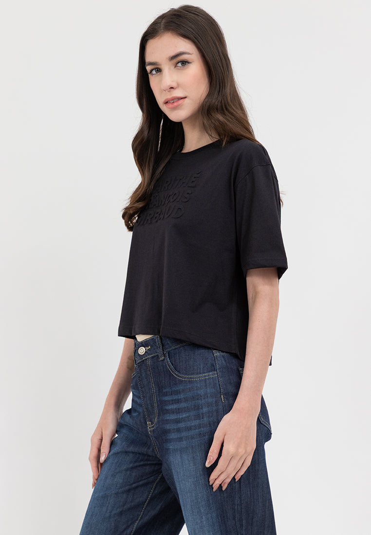 OG EMB CROP TEE