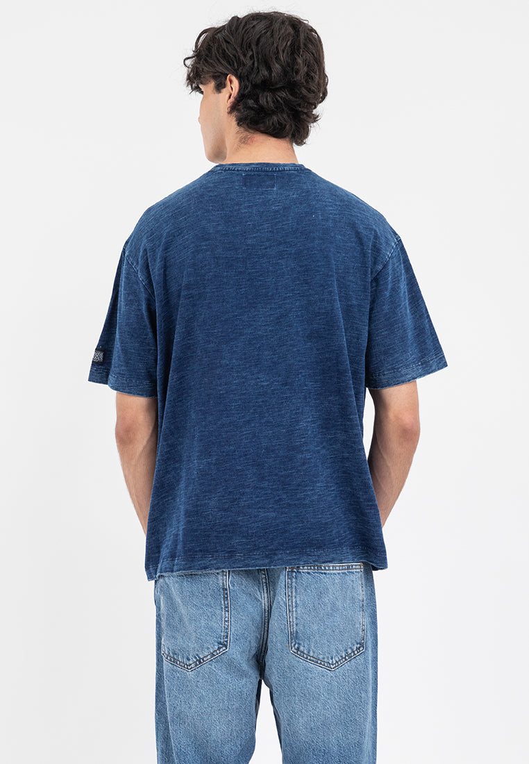 Embossed Denim Tee