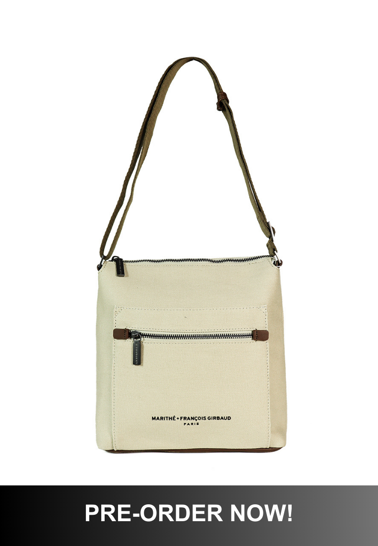 ATTICUS Men's Beige Crossbody Bag