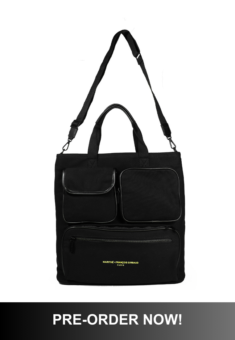 MITCHEL Men's Black Large Tote Bag