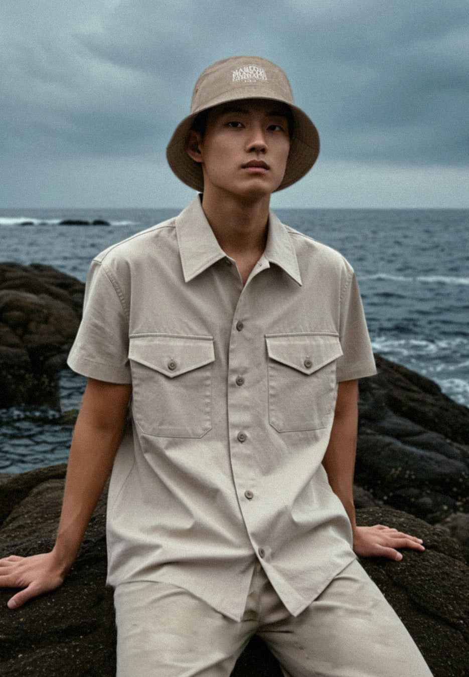 POLO #2 BUTTON DOWN Beige