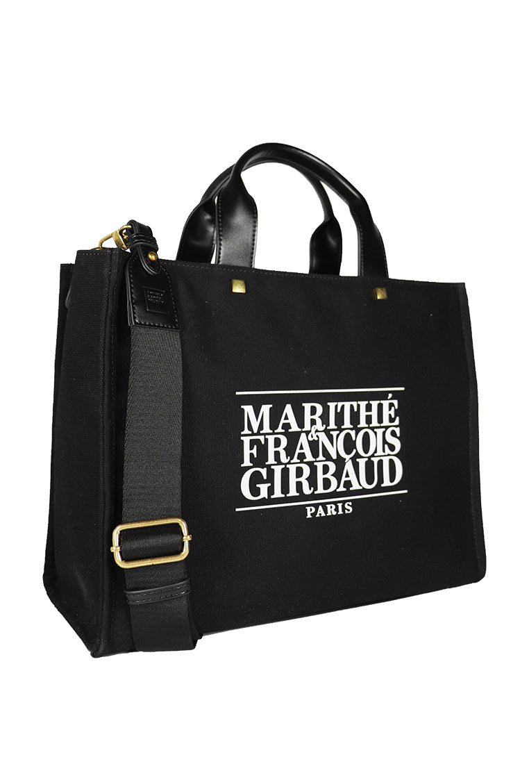 Marithé + François Girbaud Messenger Bag Marithe Francois Girbaud Classic Logo Padding Bag Black