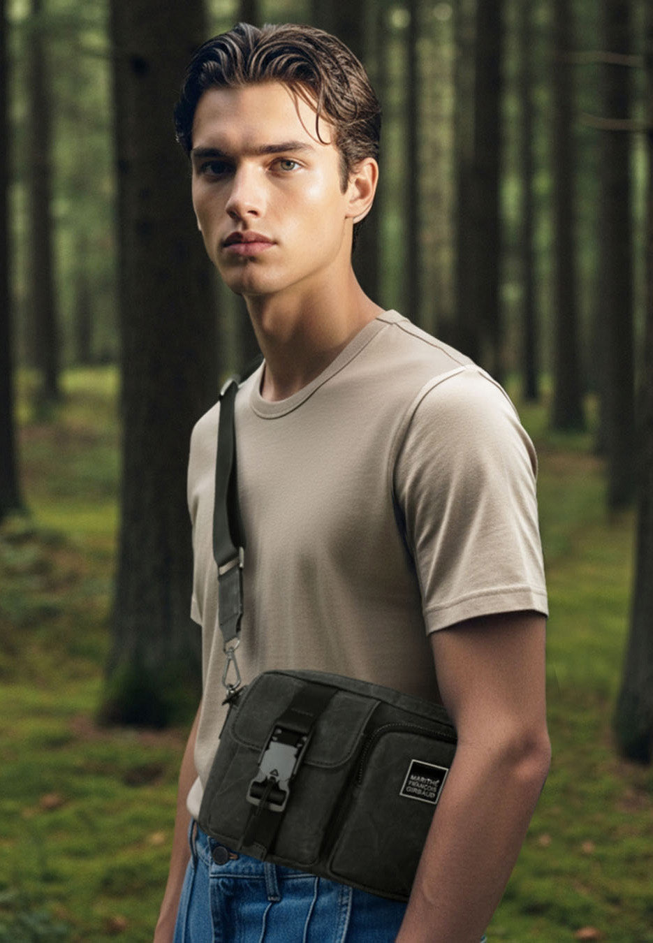 Re-Girbaud Multi-pocket Sling Bag