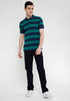 Men's Blue Stripe Box Polo Shirt