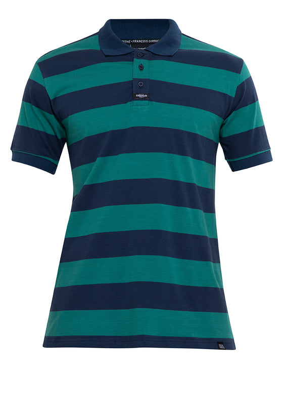 Men's Blue Stripe Box Polo Shirt